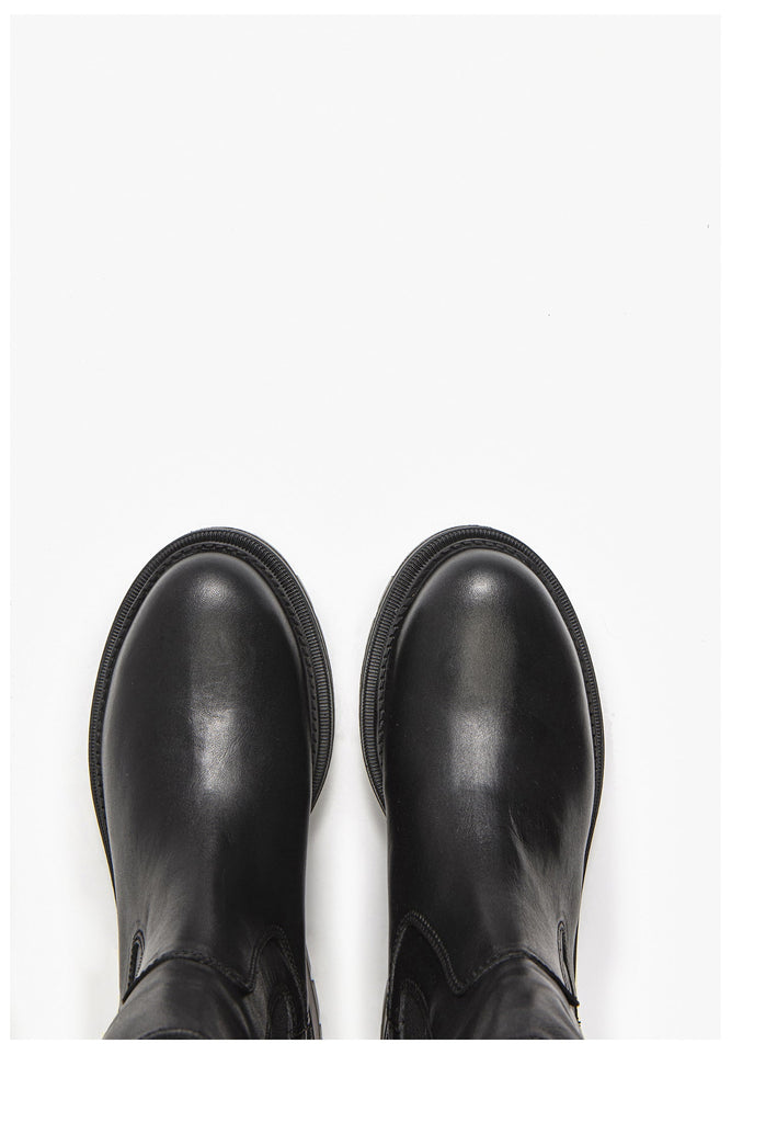 Inuovo Stiefelette Leder Schwarz