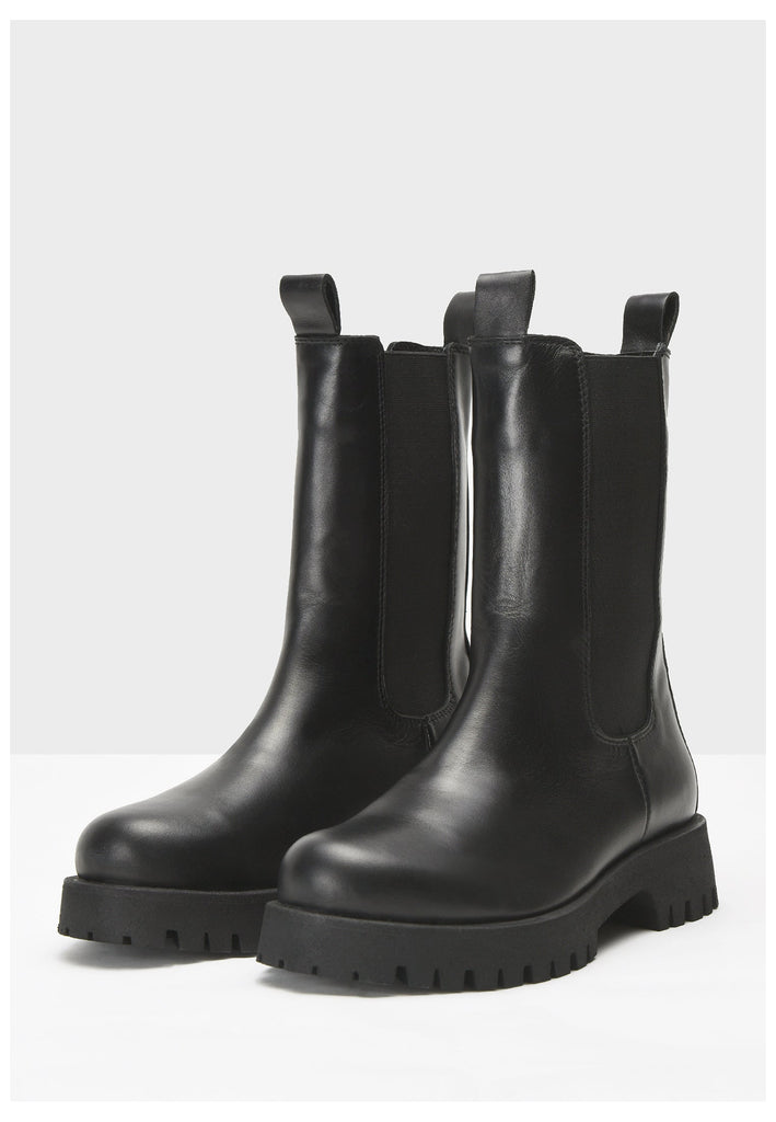 Inuovo Stiefelette Leder Schwarz