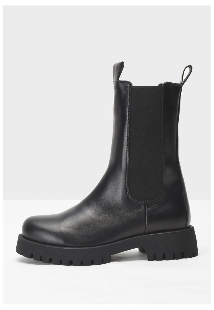 Inuovo Stiefelette Leder Schwarz