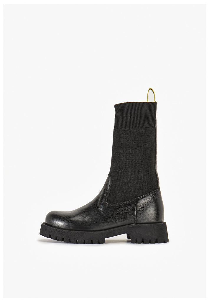 Inuovo Stiefelette Leder Schwarz