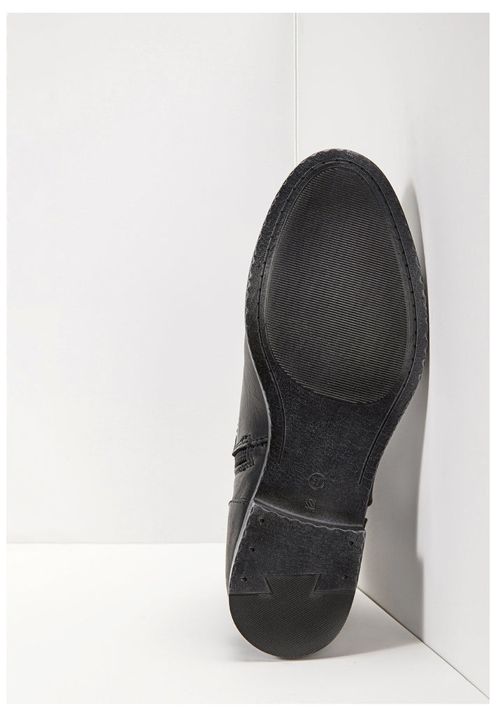 Inuovo Stiefelette Leder Schwarz