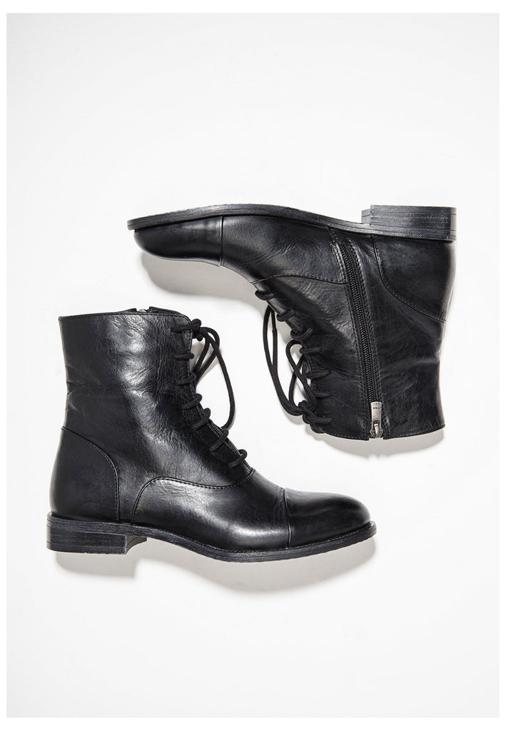 Inuovo Stiefelette Leder Schwarz