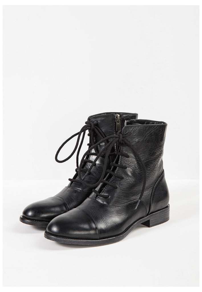 Inuovo Stiefelette Leder Schwarz