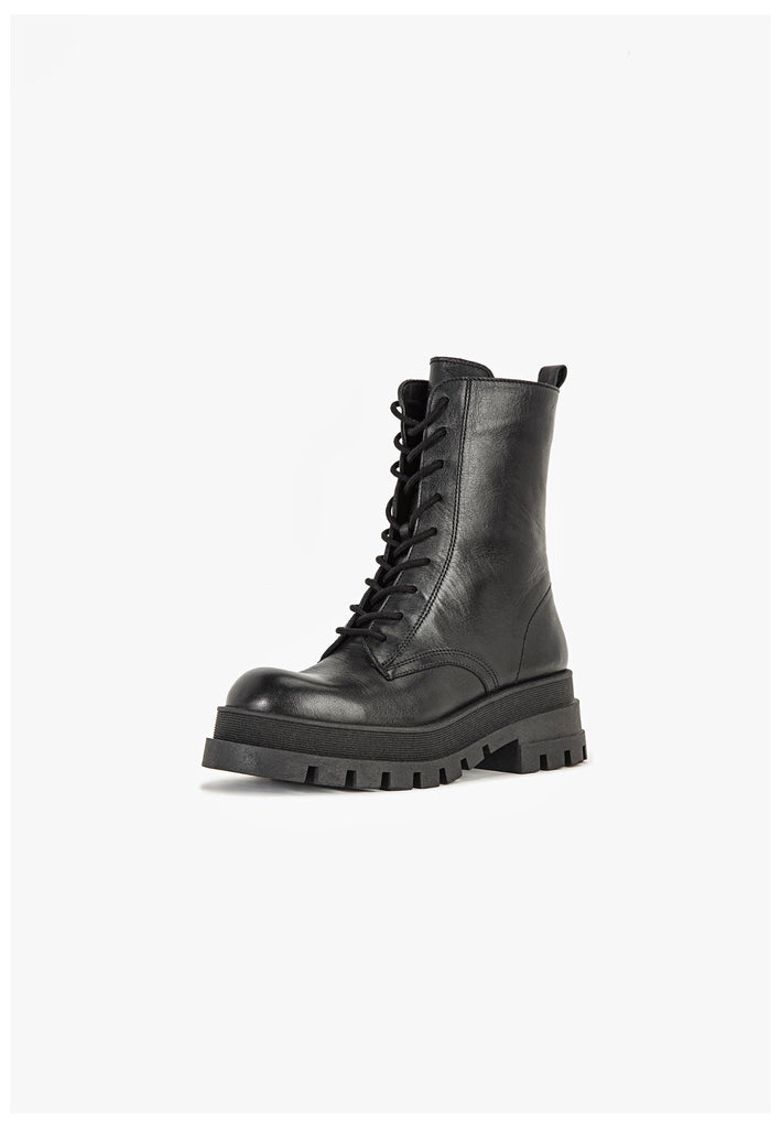 Inuovo Stiefelette Leder Schwarz