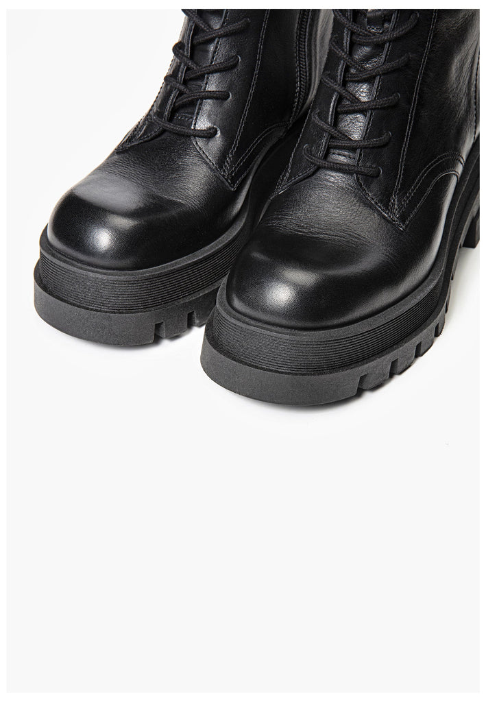 Inuovo Stiefelette Leder Schwarz