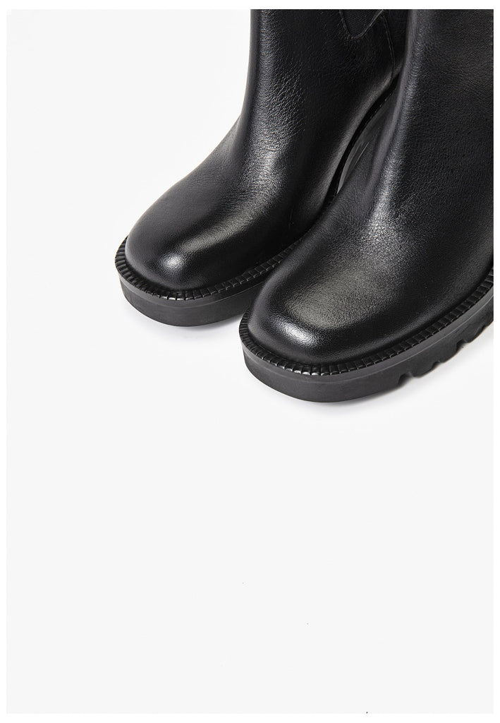 Inuovo Stiefelette Leder schwarz