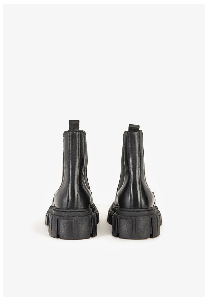 Inuovo Stiefelette Leder Schwarz