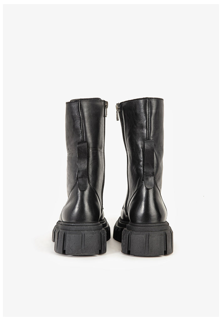 Inuovo Stiefelette Leder Schwarz