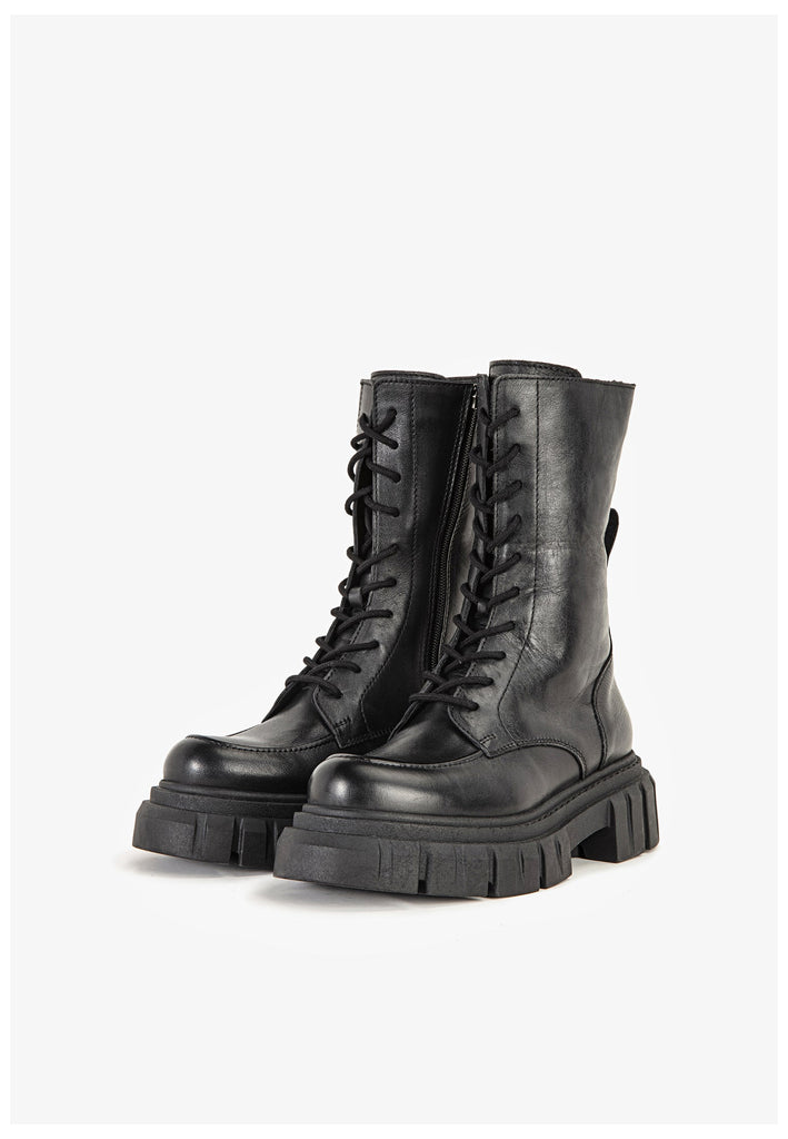 Inuovo Stiefelette Leder Schwarz