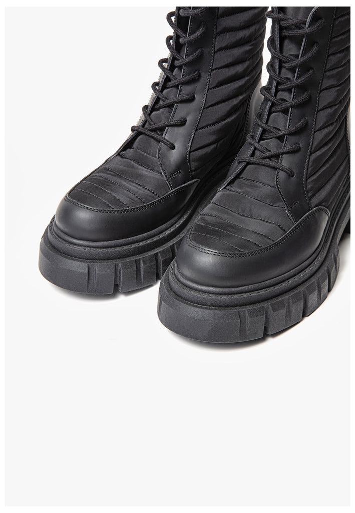 Inuovo Stiefelette Leder Schwarz