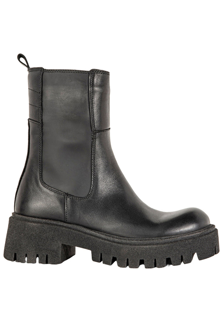 Inuovo Stiefelette Leder Schwarz