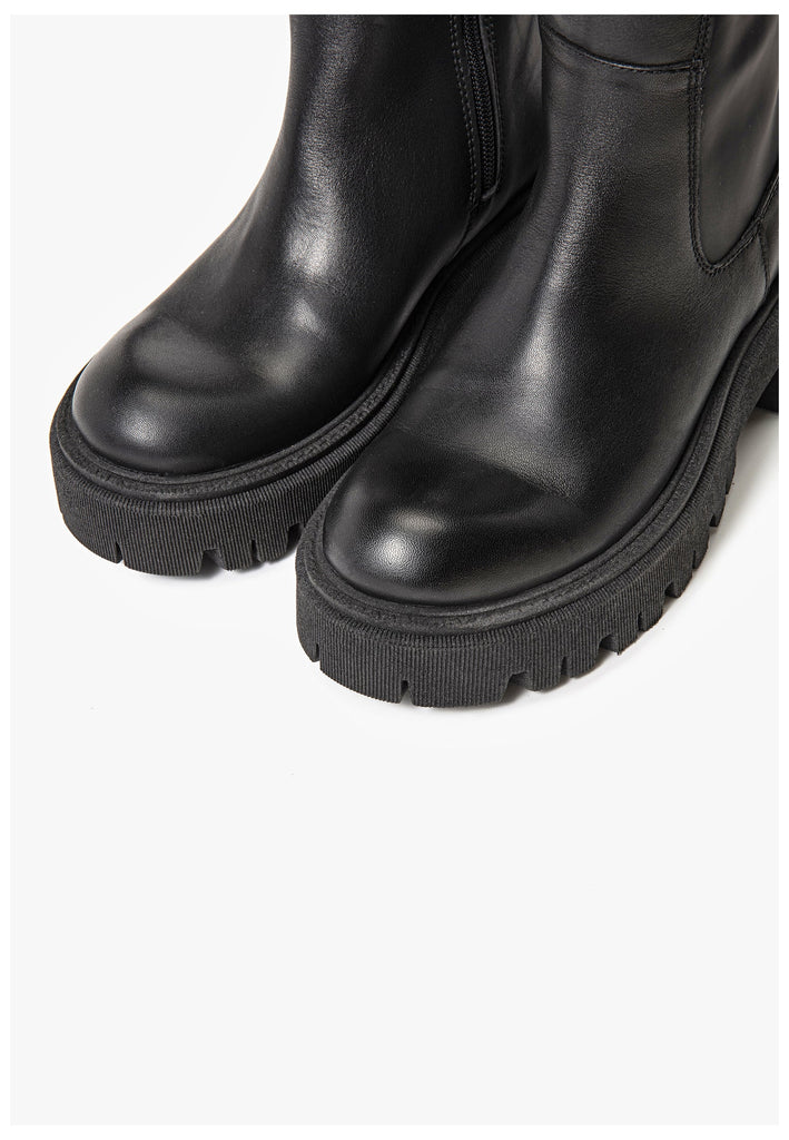 Inuovo Stiefelette Leder Schwarz