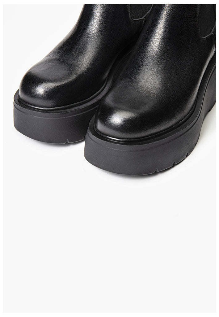 Inuovo Stiefelette Leder Schwarz