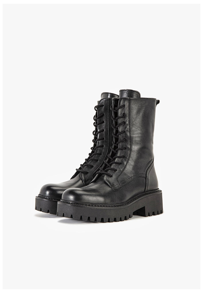 Inuovo Stiefelette Leder Schwarz