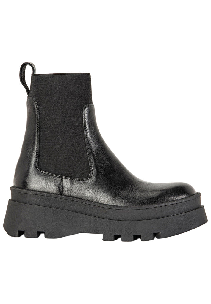 Inuovo Stiefelette Leder Schwarz