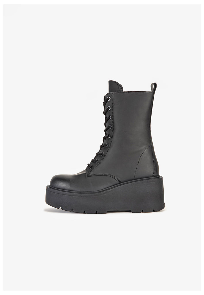 Inuovo Stiefelette Leder Schwarz