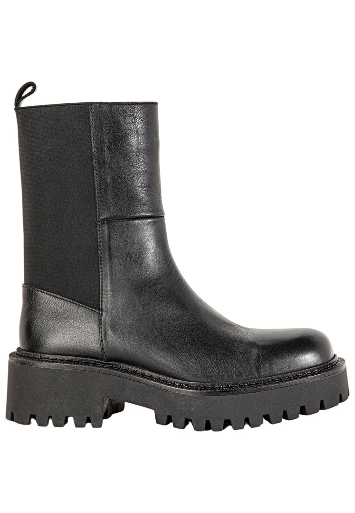 Inuovo Stiefelette Leder Schwarz