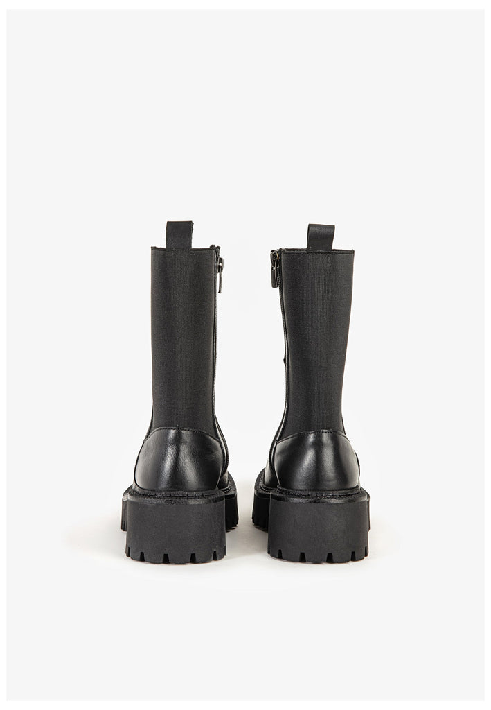 Inuovo Stiefelette Leder Schwarz