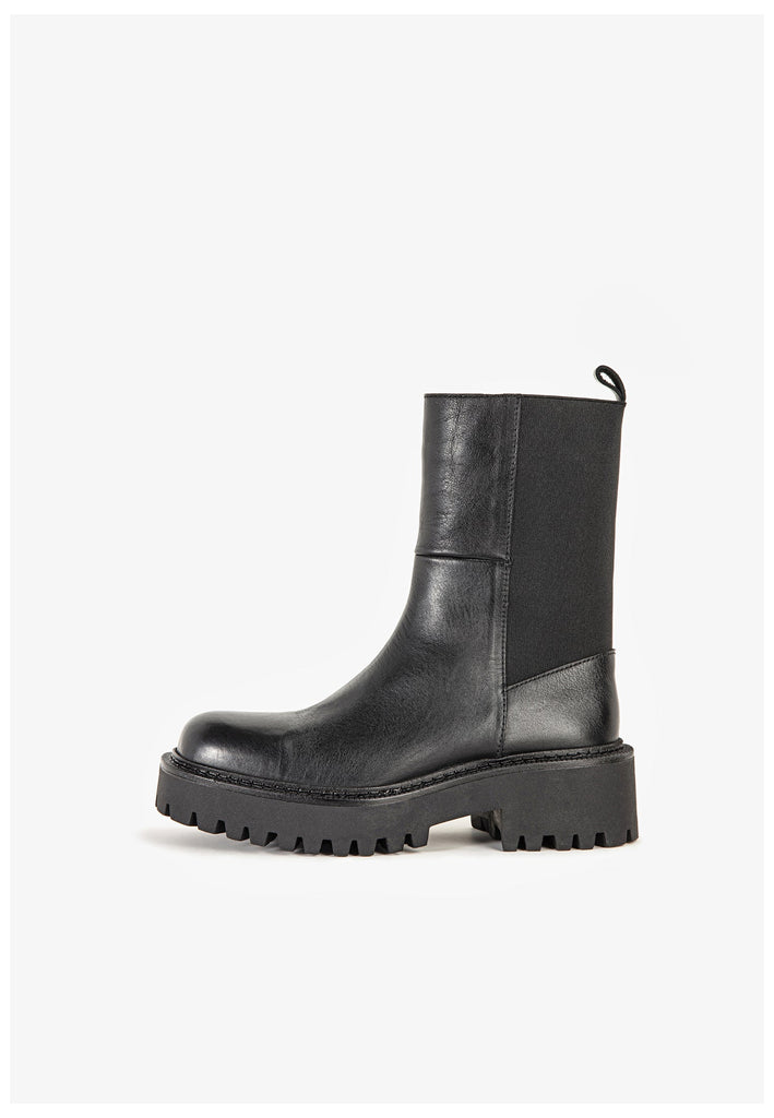 Inuovo Stiefelette Leder Schwarz