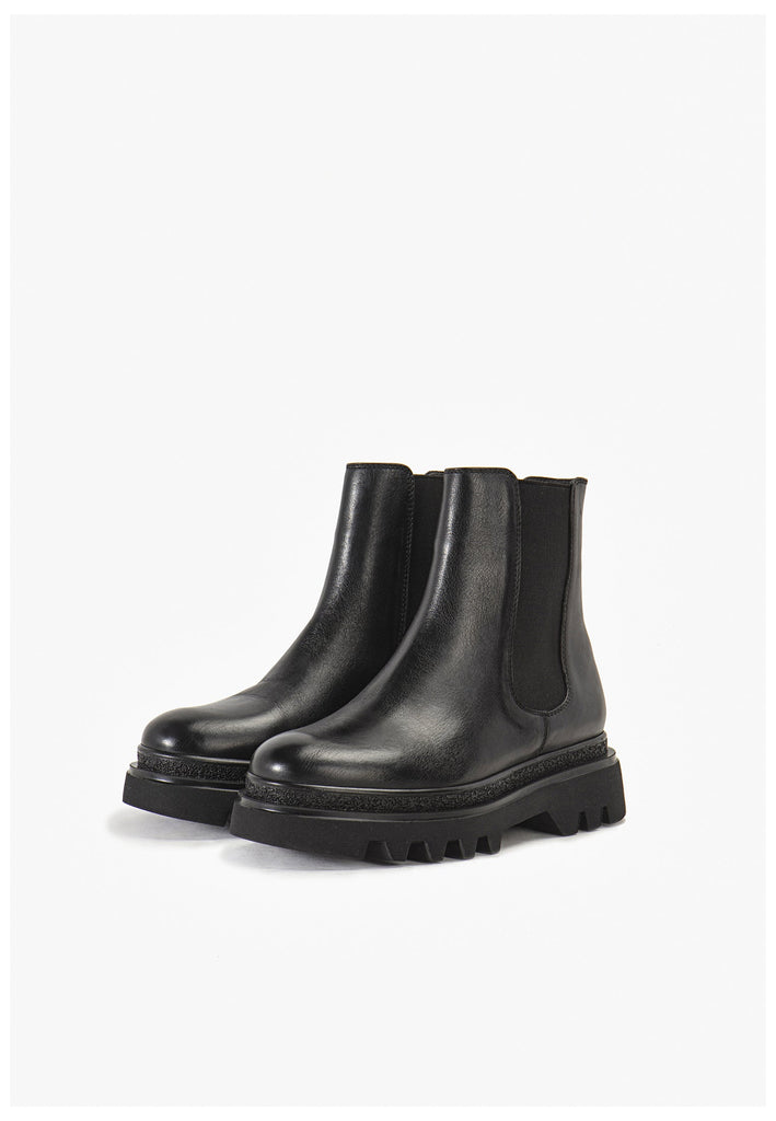 Inuovo Stiefelette Leder Schwarz