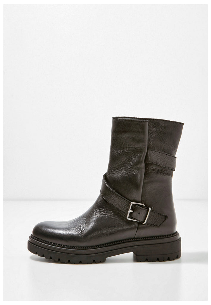 Inuovo Stiefelette Leder Schwarz