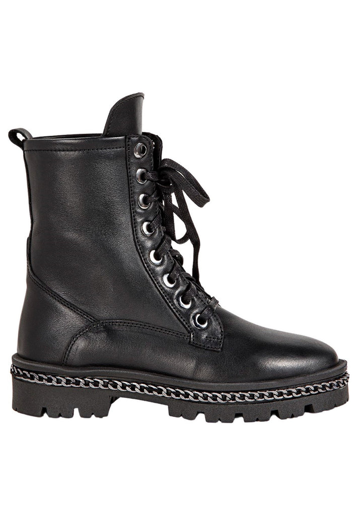 Inuovo Stiefelette Leder Schwarz