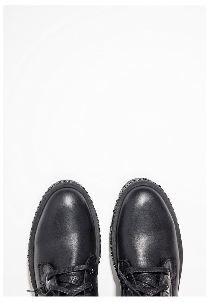 Inuovo Stiefelette Leder Schwarz