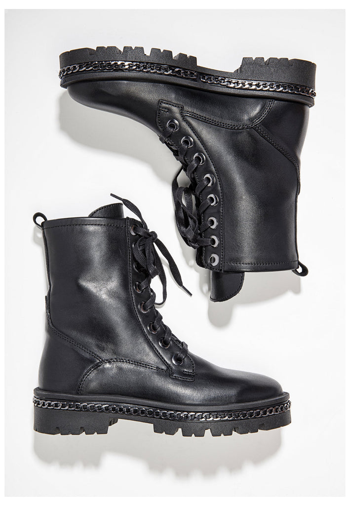 Inuovo Stiefelette Leder Schwarz