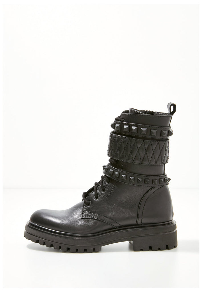 Inuovo Stiefelette Leder Schwarz