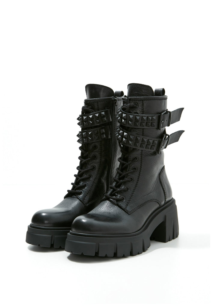 Inuovo Stiefelette Leder Schwarz