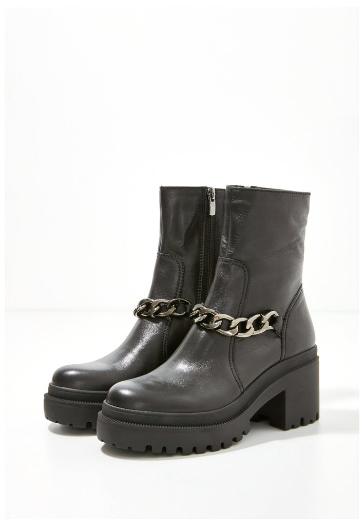 Inuovo Stiefelette Leder Schwarz