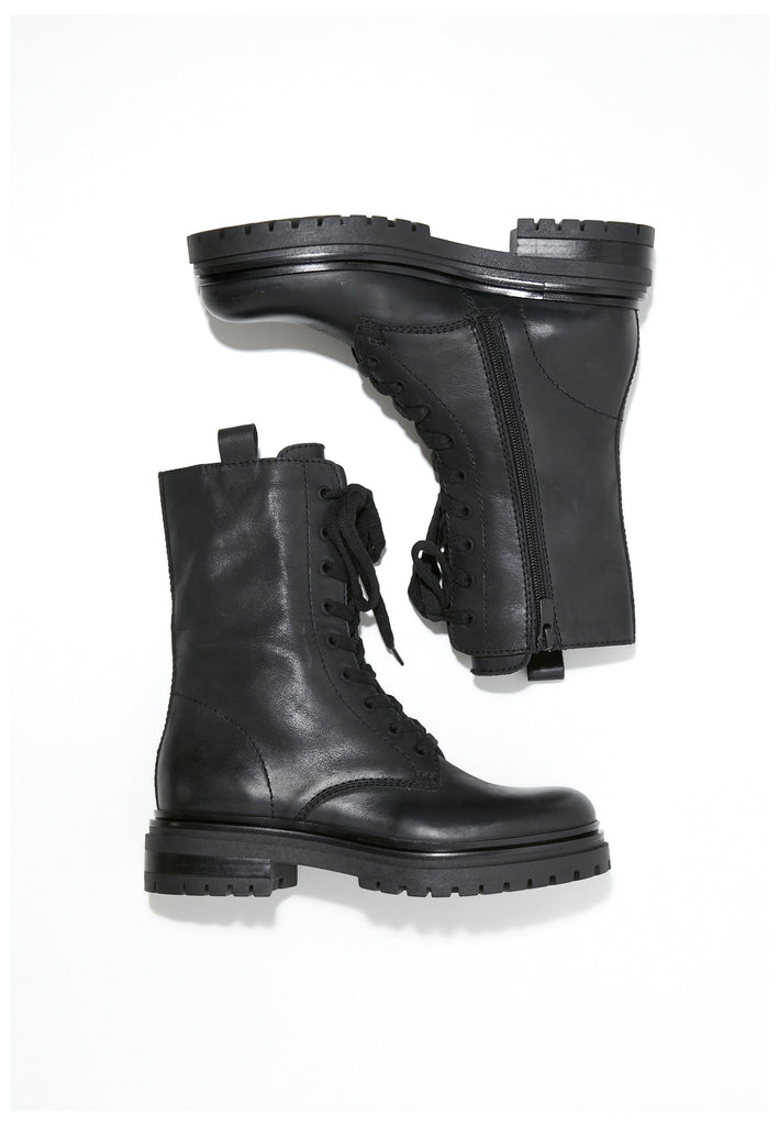 Inuovo Stiefelette Leder Schwarz