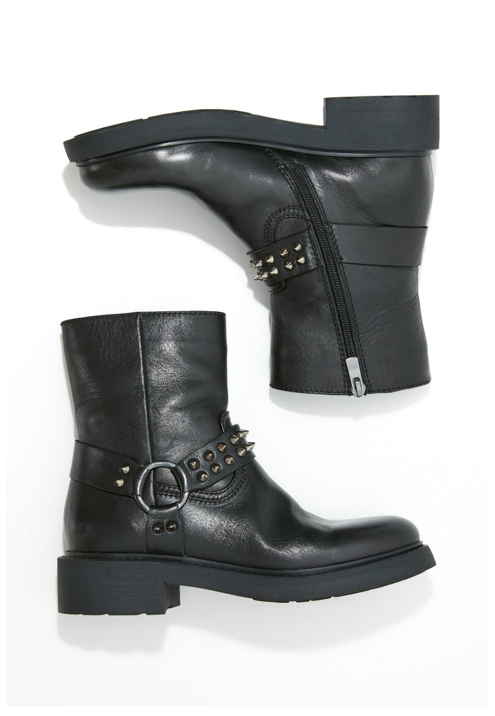 Inuovo Stiefelette Leder Schwarz