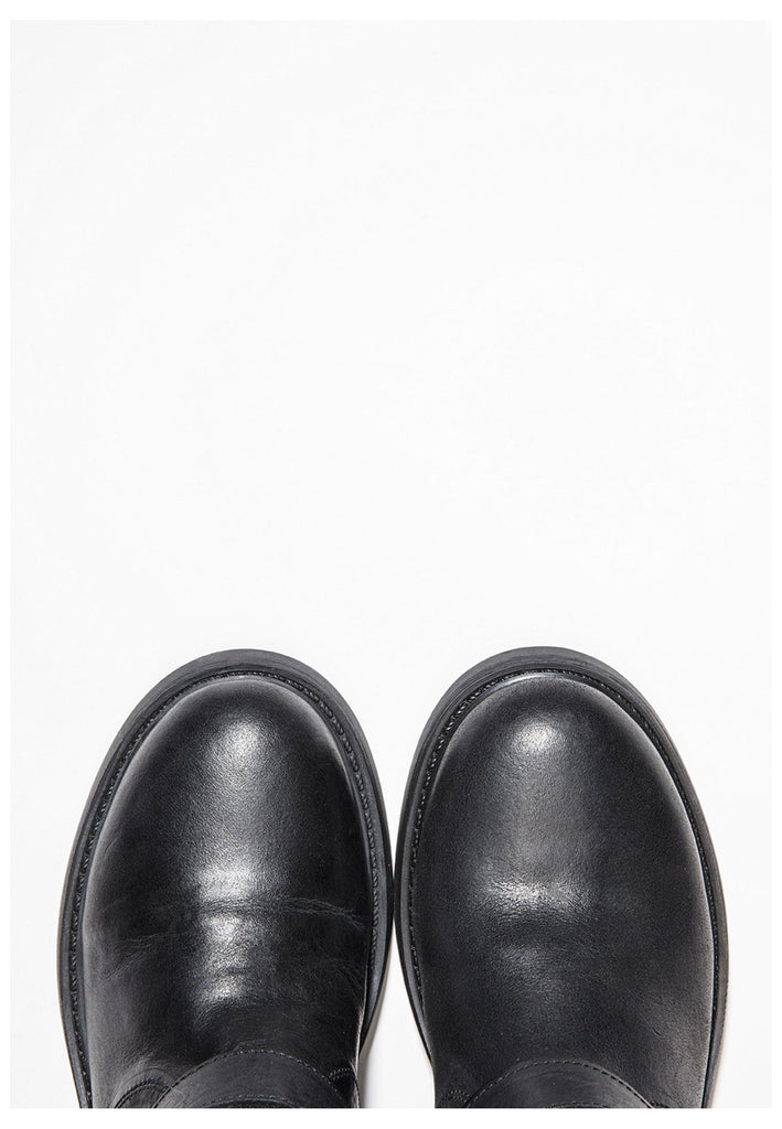 Inuovo Stiefelette Leder Schwarz