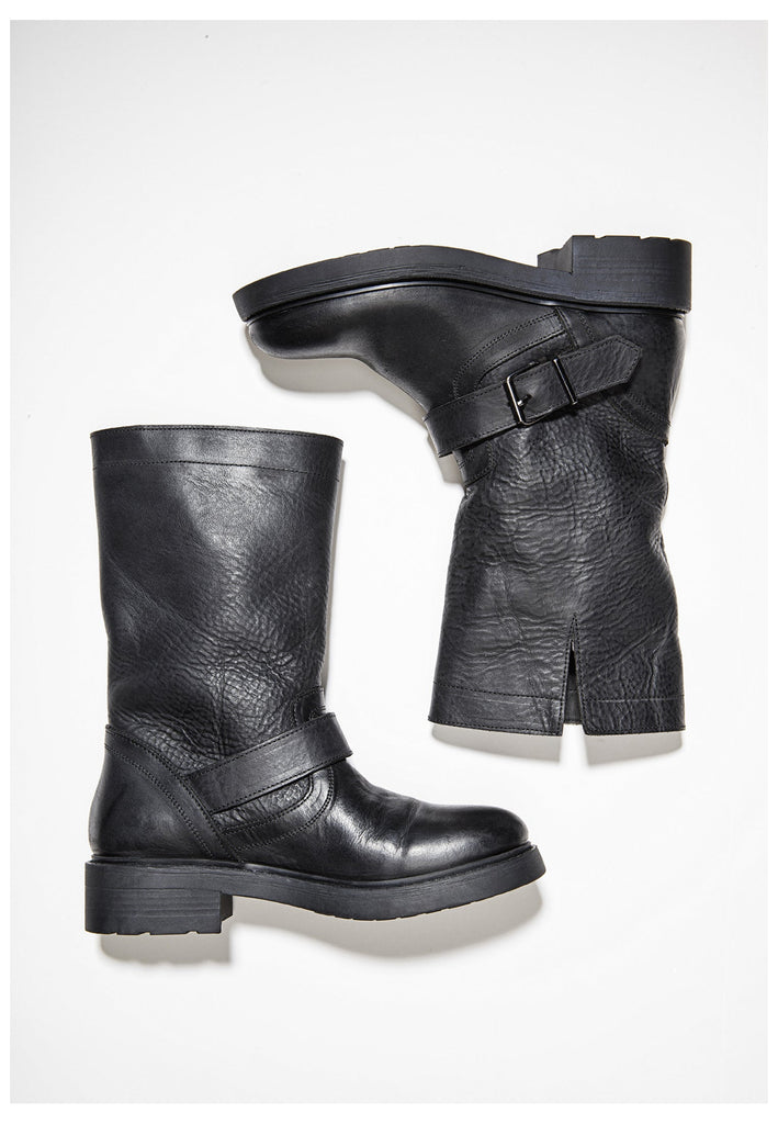 Inuovo Stiefelette Leder Schwarz