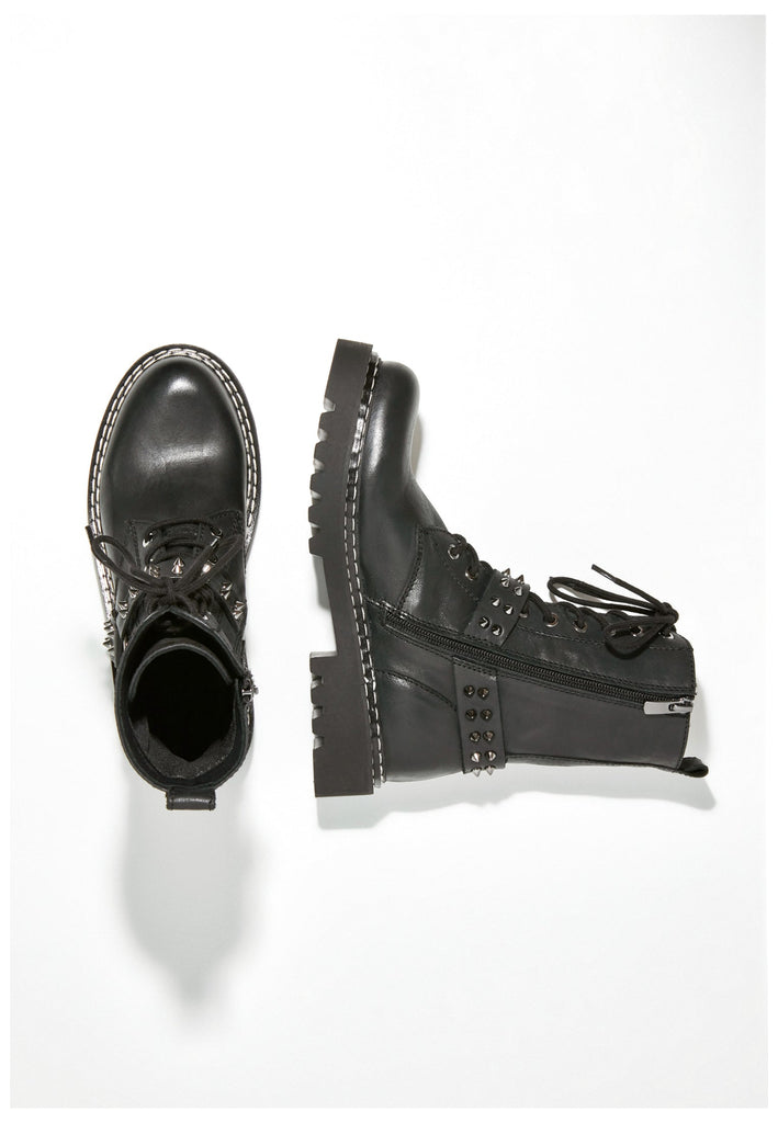 Inuovo Stiefelette Leder Schwarz