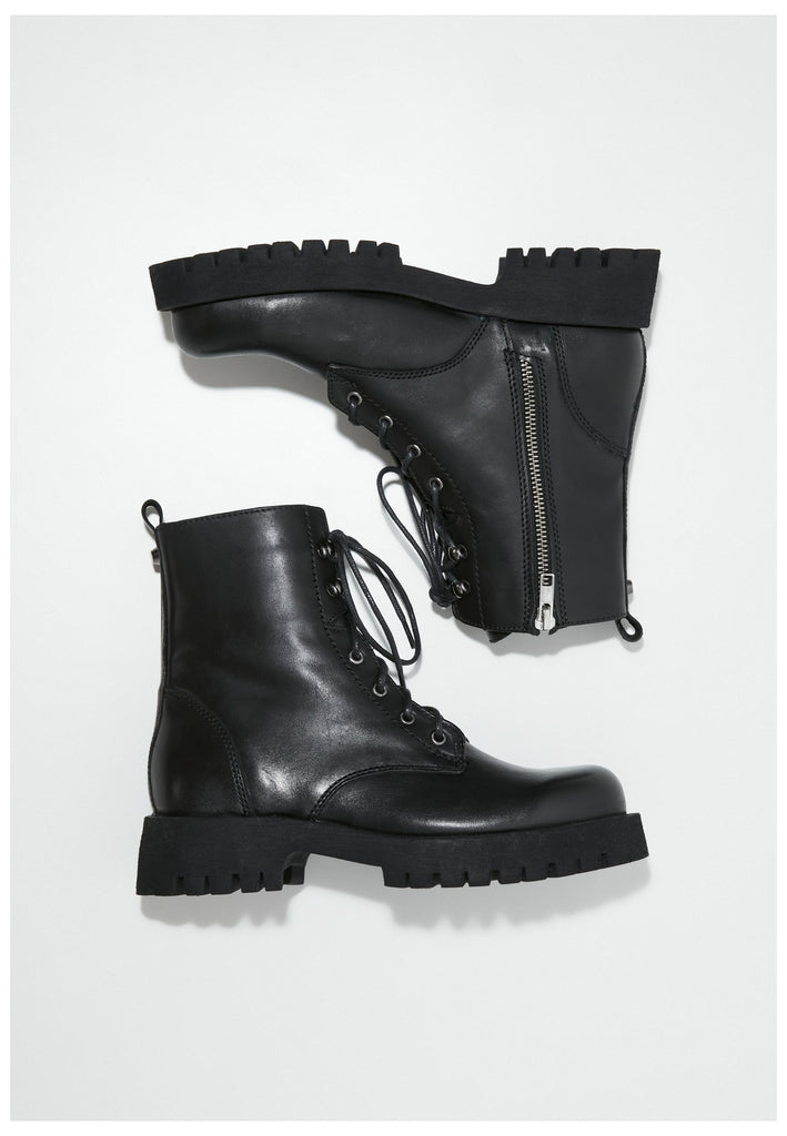 Inuovo Stiefelette Leder Schwarz