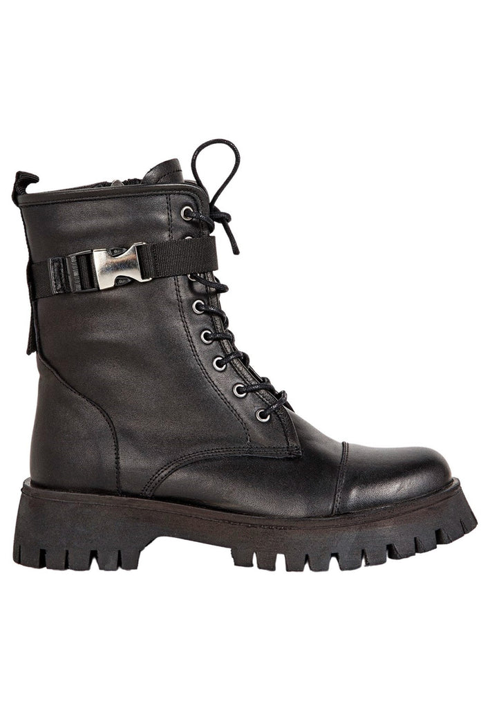 Inuovo Stiefelette Leder Schwarz