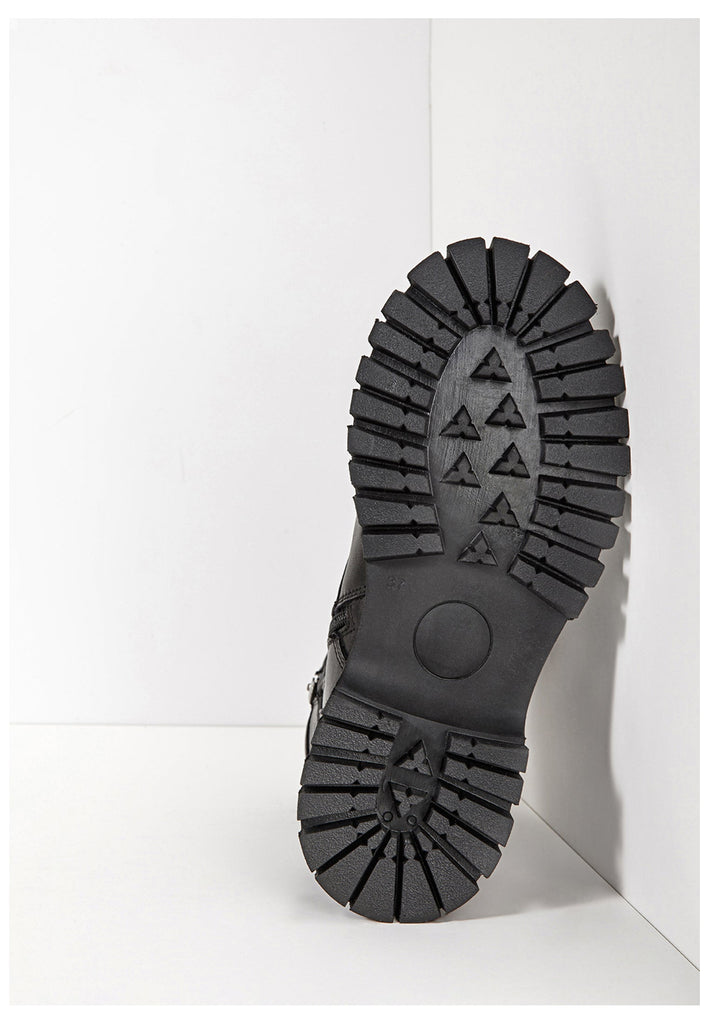 Inuovo Stiefelette Leder Schwarz