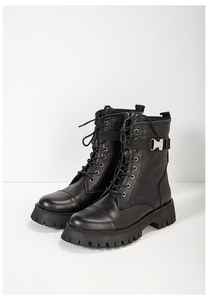 Inuovo Stiefelette Leder Schwarz