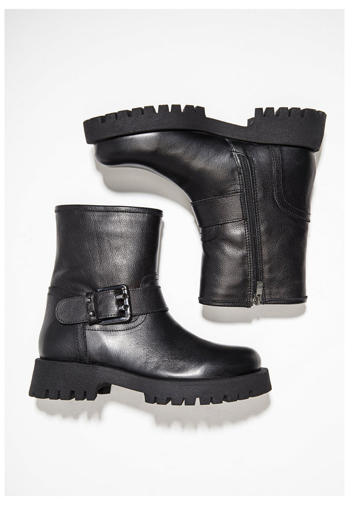 Inuovo Stiefelette Leder Schwarz