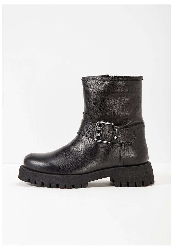 Inuovo Stiefelette Leder Schwarz