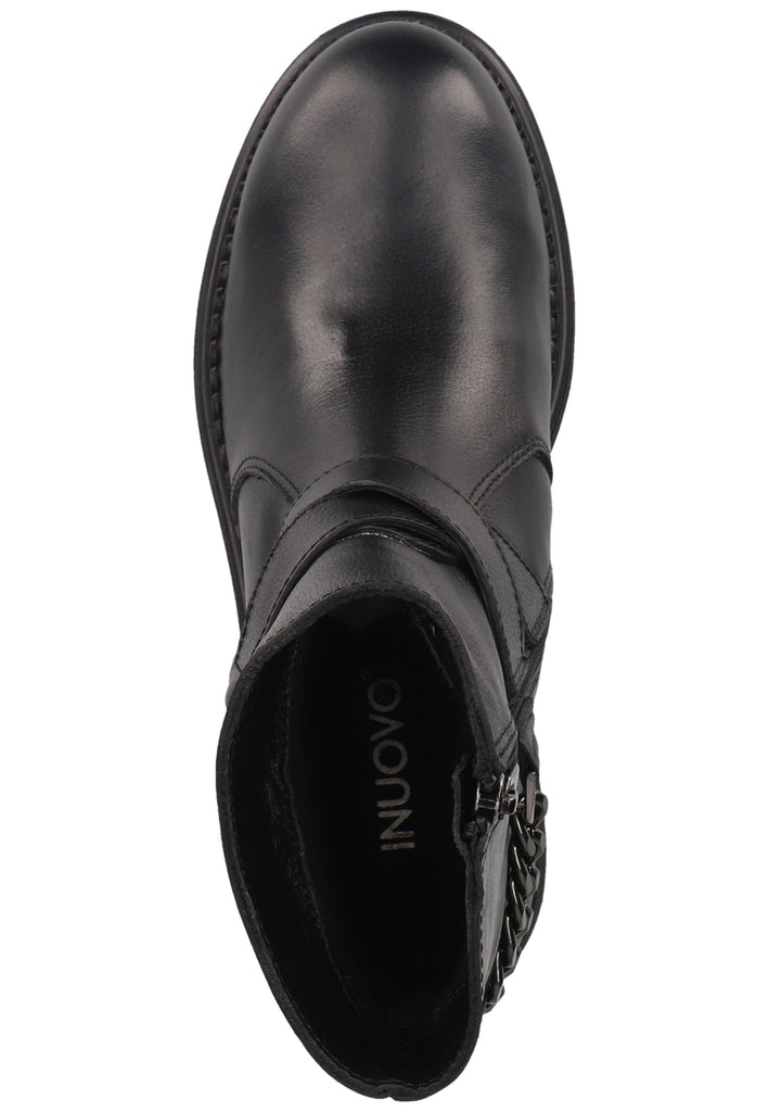 Inuovo Stiefelette Leder Schwarz