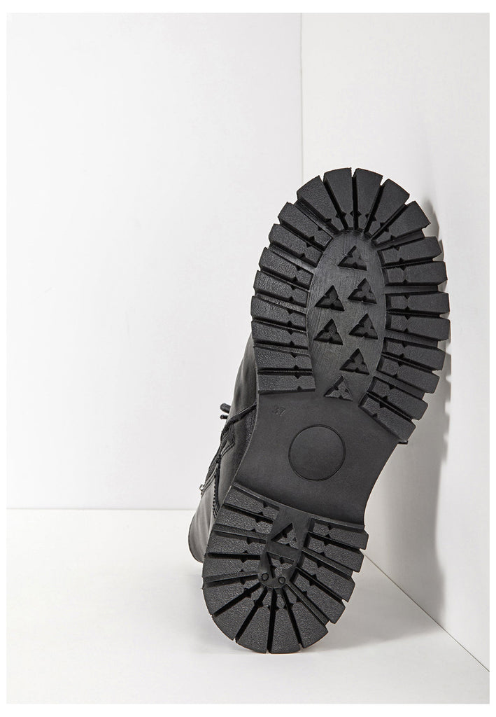 Inuovo Stiefelette Leder Schwarz