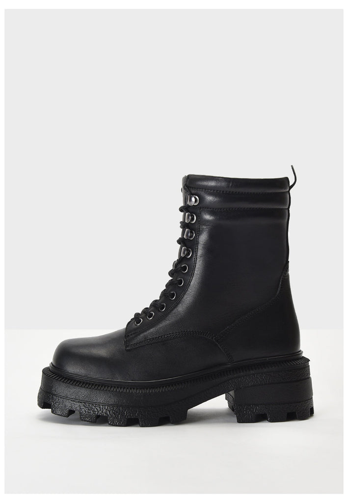 Inuovo Stiefelette Leder Schwarz