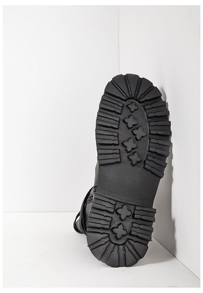 Inuovo Stiefelette Leder Schwarz