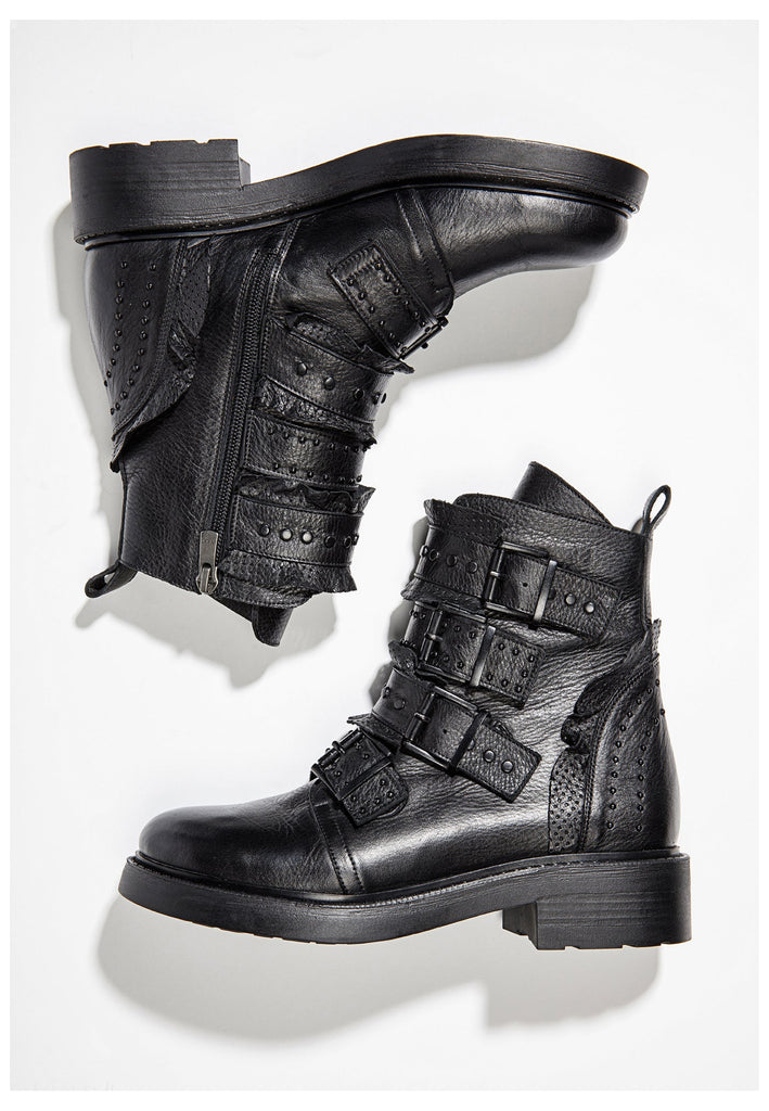 Inuovo Stiefelette Leder Schwarz