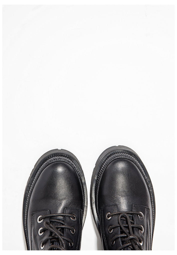 Inuovo Stiefelette Leder Schwarz