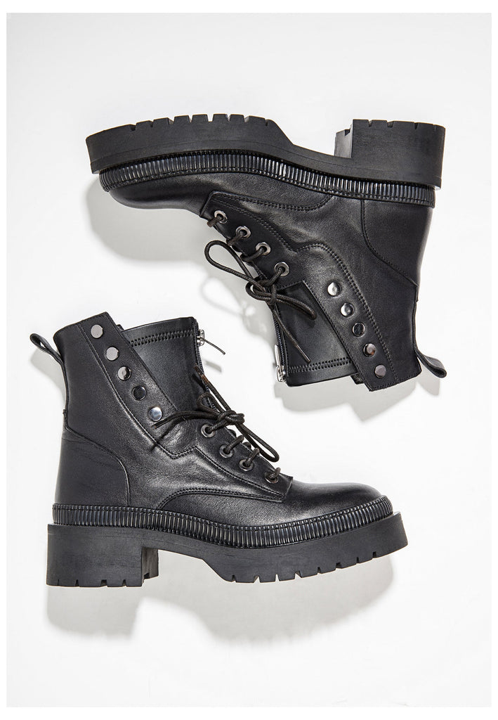 Inuovo Stiefelette Leder Schwarz