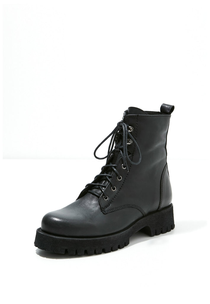 Inuovo Stiefelette Leder Schwarz/Schwarz